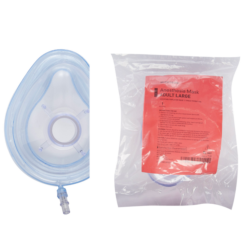 McKesson Anesthesia Mask - Adult  Elongated Style Large Hook Ring 30/Box