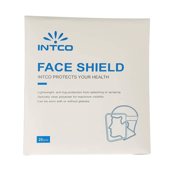 Intco Disposable Face Shields, 25 Pieces/Box