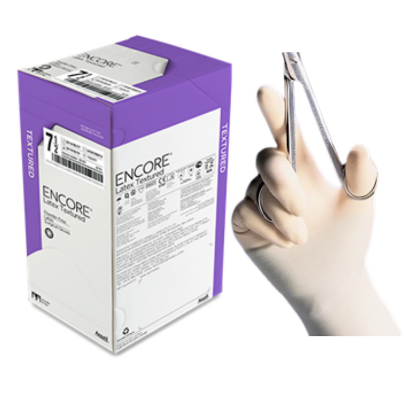 Ansell Encore Latex Textured Surgical Gloves Size 7 1/2 50 Pairs/Bx