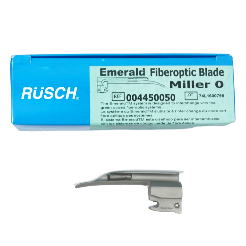 Miller Laryngoscope Emerald Fiberoptic Blade Size 0 By Rüsch 004450050