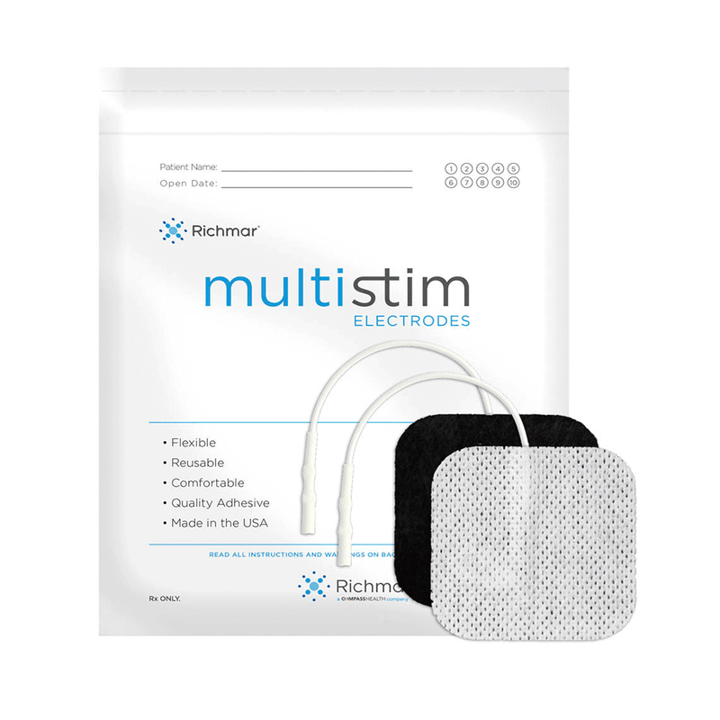 MultiStim Electrodes for Electrotherapy Case of 10 Packs - Foam, Cloth, All Sizes.