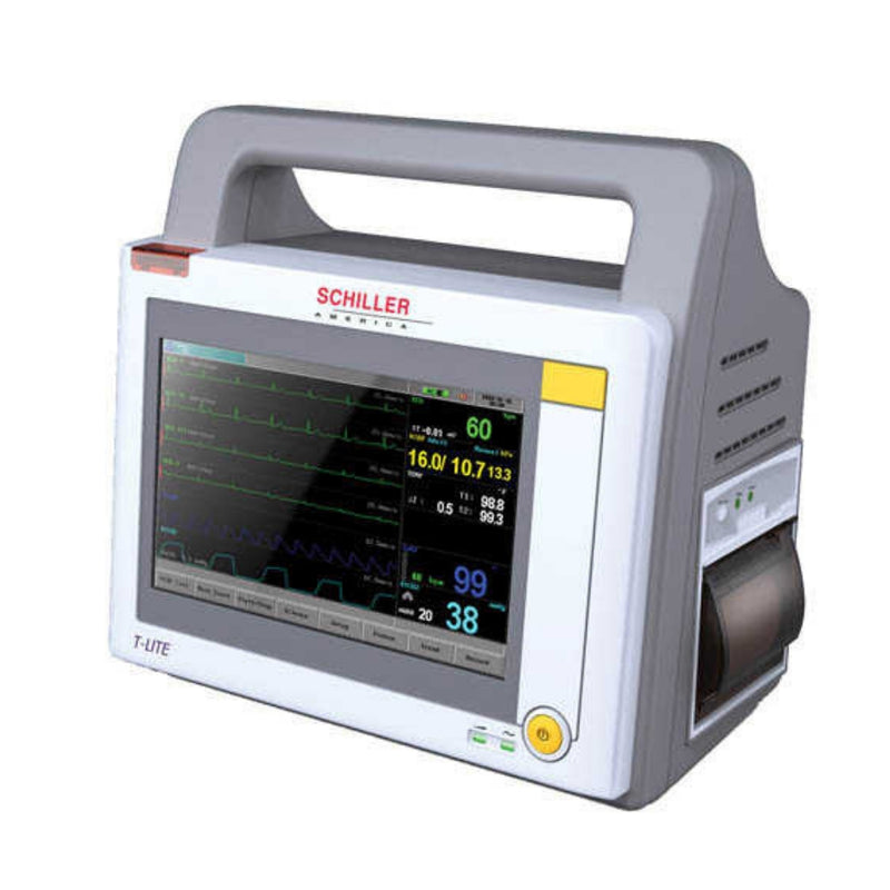 Schiller Patient Monitor T-LITE ECG, NIBP, SPO2, 1 x Temp. Respiration, Arrhythmia, ST