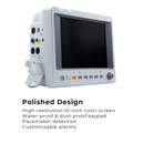 EDAN iM60 Wifi Touch-Screen Patient Monitor 10.4” Screen Touchscreen 3/5-lead 3/5-lead ECG, RESP, NIBP, Edan SpO2, 2-TEMP, PR, HR