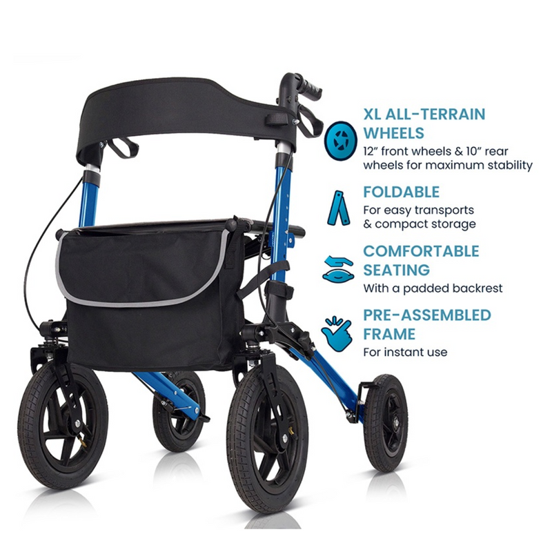 All Terrain Rollator Walker Sunstride for Any Surface