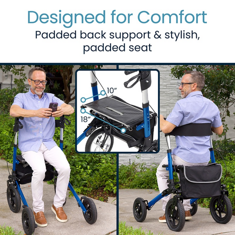 All Terrain Rollator Walker Sunstride for Any Surface