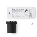 BD 308341 Luer Tip Caps Syringe Tip Cap Black Sterile 11/Tray - 110/Bx