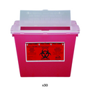 Bemis Red Sharps Container 2 Gallon 30/Bx