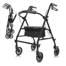 Core Rollator Walker with Seat and Backrest 300 lbs