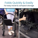 Core Rollator Walker with Seat and Backrest 300 lbs