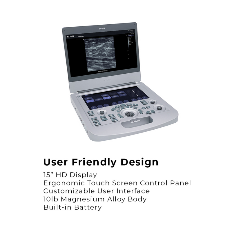 EDAN Acclarix AX2 Compact Ultrasound System (One Transducer Port)