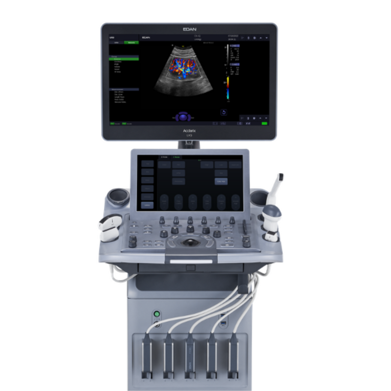 EDAN LX9 Diagnostic Ultrasound Machine w/5 Transducer Ports 21.5-inch LCD Display