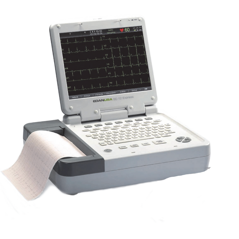 EDAN SE-12 Express ECG Machine 12.1" HD Screen 12-Lead EKG - Optional Stress Test