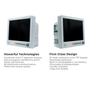 EDAN iM80 Touch-Screen Patient Monitor 15” Screen 3/5-lead ECG, RESP, NIBP, 2-TEMP, PR, HR, EDAN SpO2. Open CO2 and IBP ports.