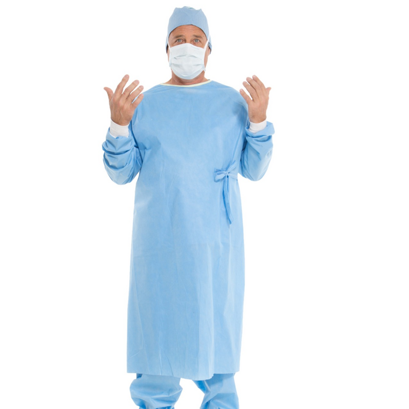 Halyard Non-Reinforced Surgical Gown Large / X Large Blue 40/Case