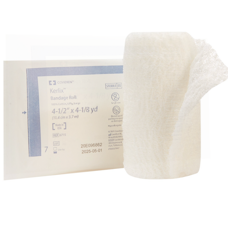 Kerlix Fluff Bandage Roll 4-1/2 Inch X 4-1/10 Yard 100% Cotton, 6-PLY 100/Bx