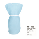 McKesson Deluxe Exam / X-Ray Gowns Patient Exam 2X-Large Blue Disposable 25/Case