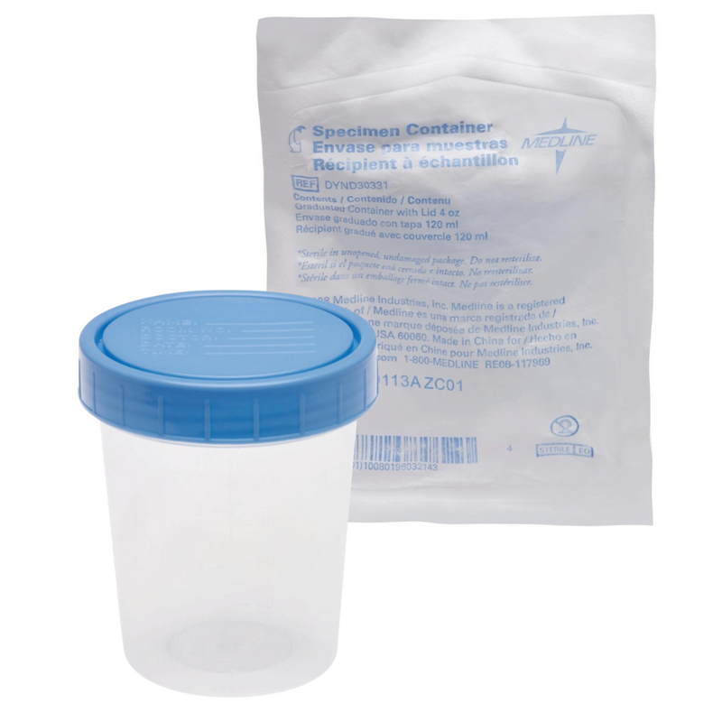 Medline Sterile OR Specimen Container 4oz - 70/Bx