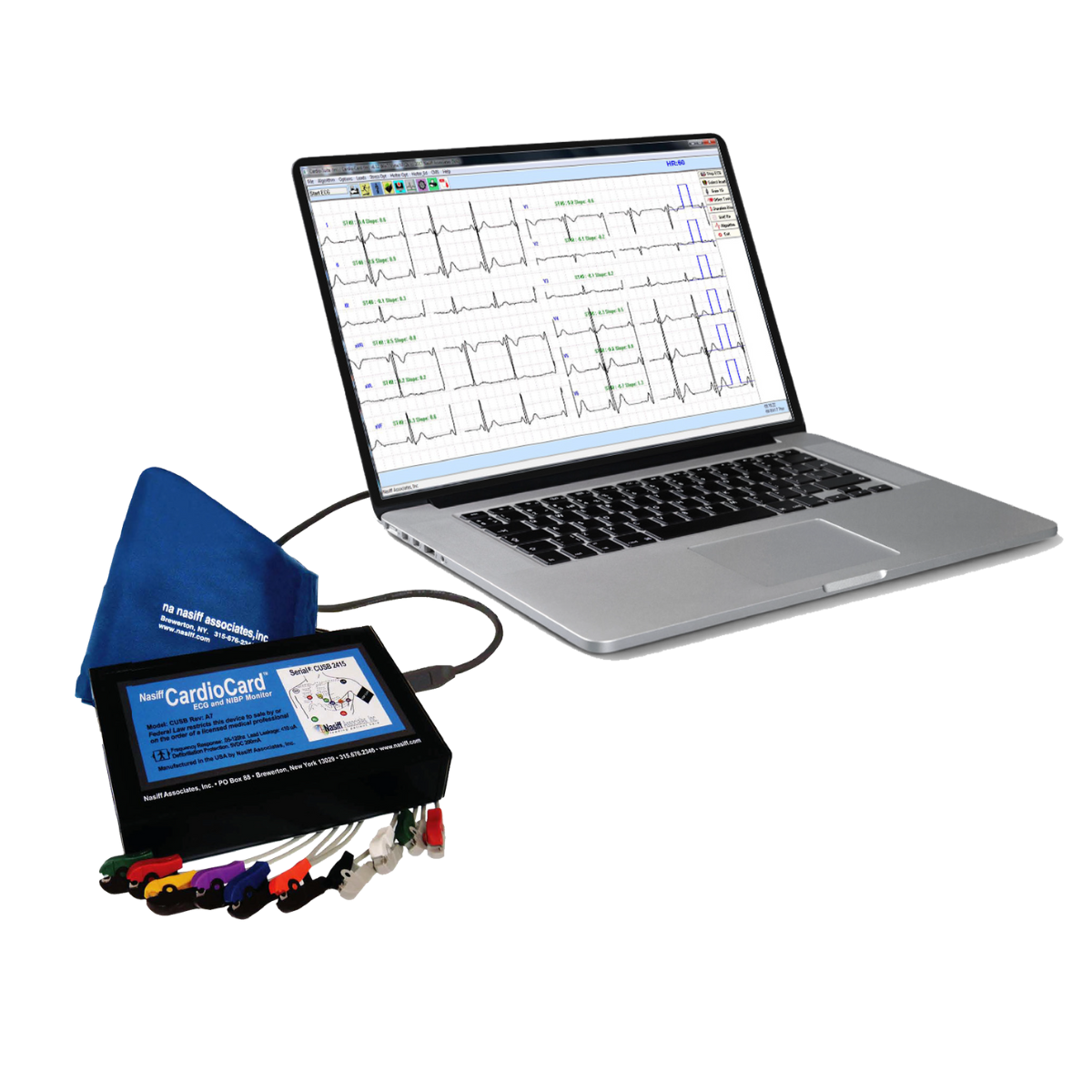 Ecg Systemintegration Nasiff CardioCard® PC Based ECG System with Blood Pressure NIBP - USB