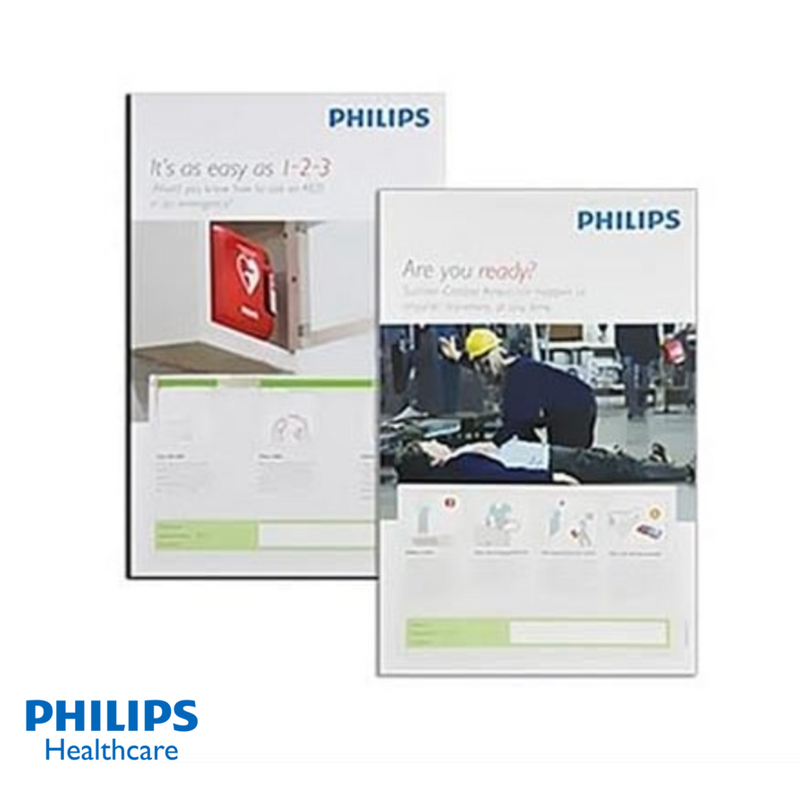 Philips HeartStart AED Awareness Posters 4 pack