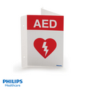 Philips HeartStart AED Wall Sign, RED