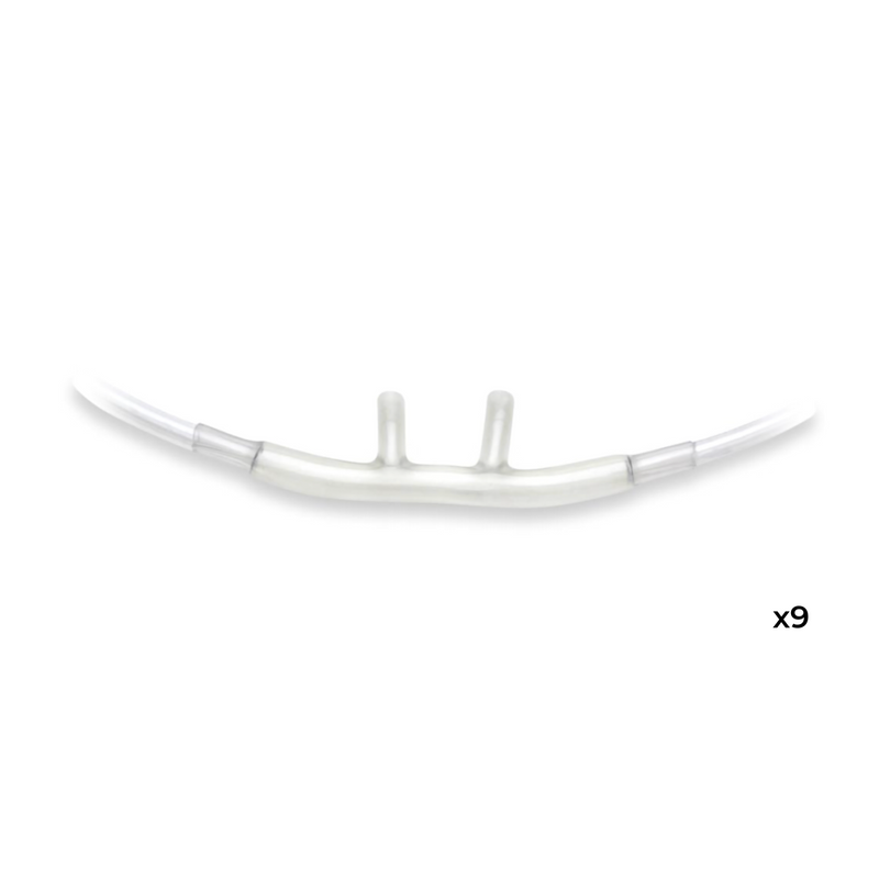 Softech Nasal Cannula Continuous Flow Flared Tip 7FT Tubing 9/Pack