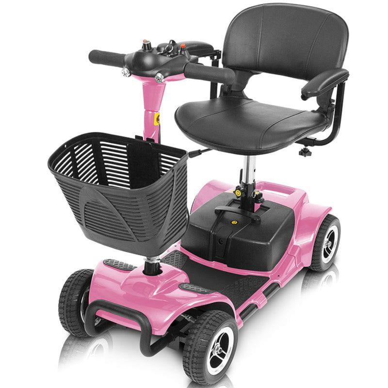 Vive Health 4 Wheel Mobility Power Scooter (Black, Blue, Pink, Silver) w/ Headlights - FREE SHIP