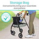 Vive Health Bariatric Rollator Walker with Seat and Backrest 500lbs Capacity