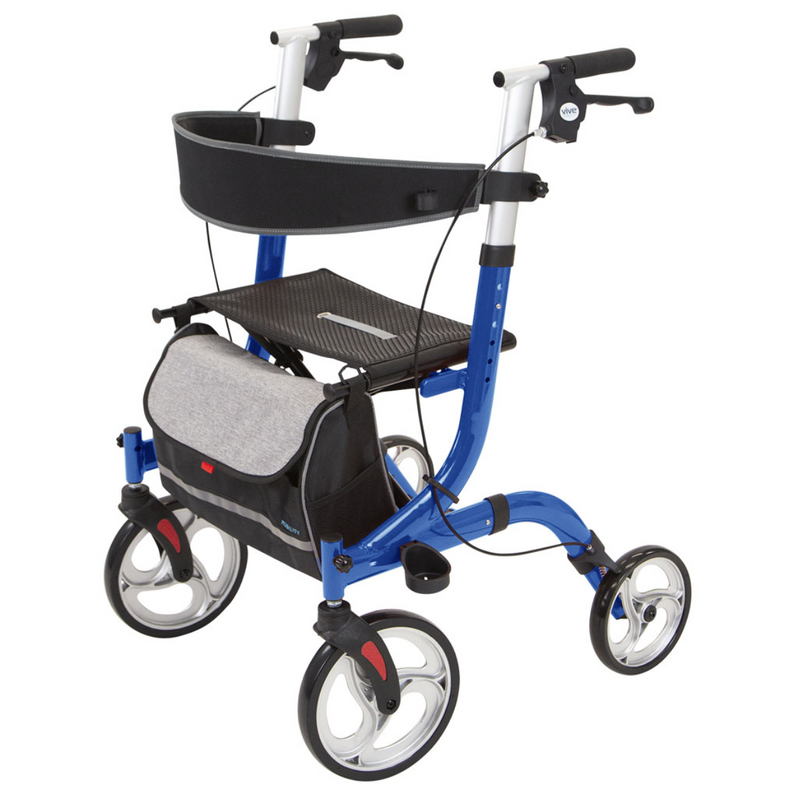 Vive Health Everglide Rollator Walker (Model S) Seat, Cane Holder, and Backrest