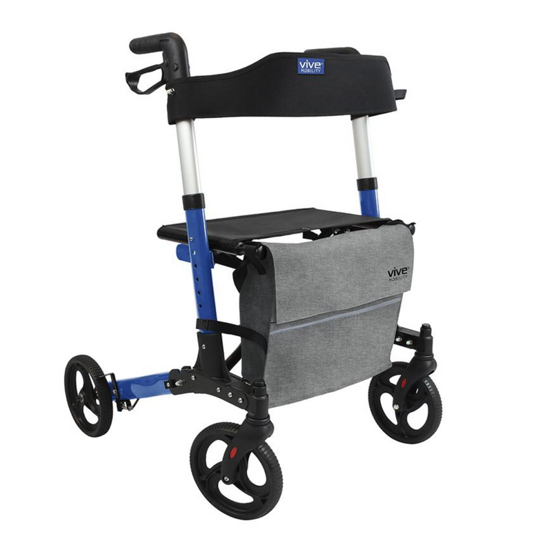 Vive Health Foldable Rollator Walker Series T Seat - Tall Style 5’ 11” to 6’ 5” tall.