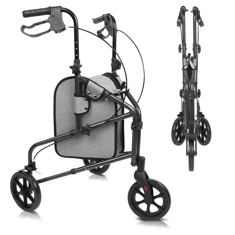 Vive Health Three-Wheel Rollator Walker Tri-Rollator 250lbs Capacity