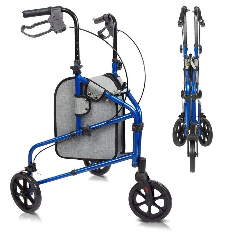 Vive Health Three-Wheel Rollator Walker Tri-Rollator 250lbs Capacity