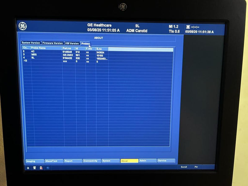 GE Healthcare Vivid E9 Ultrasound Fully Refurbished w/4 Probes