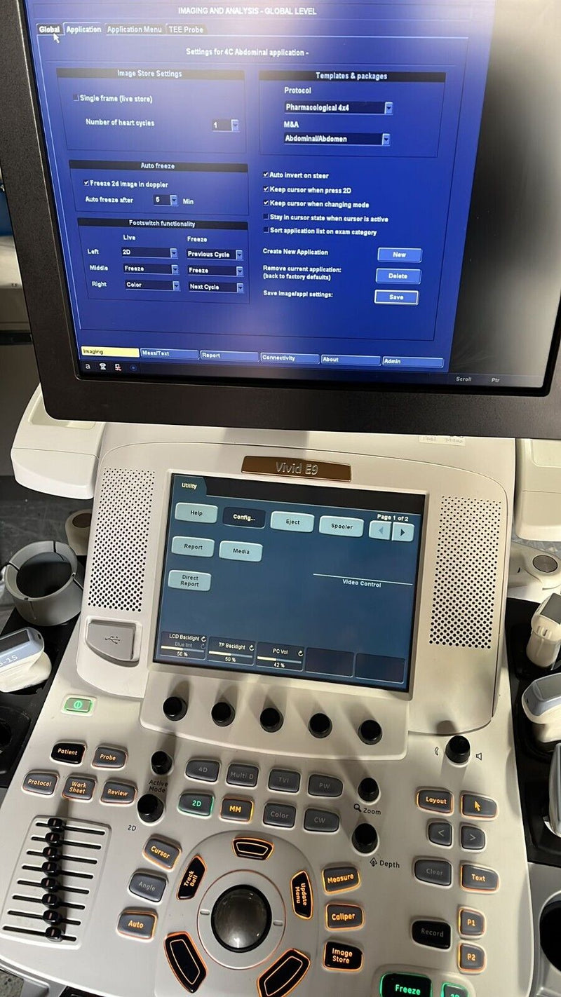 GE Healthcare Vivid E9 Ultrasound Fully Refurbished w/4 Probes