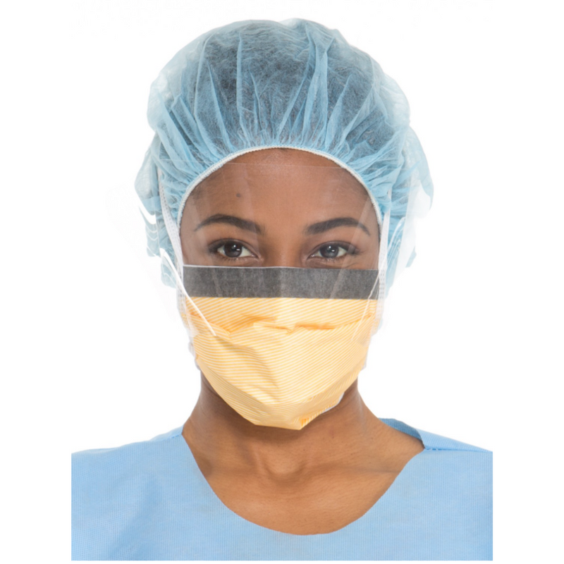 FLUIDSHIELD* 48247 Level 3 Fog-Free Surgical Mask w/ Face Shield 25 Masks/Box