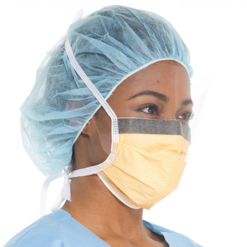FLUIDSHIELD* 48247 Level 3 Fog-Free Surgical Mask w/ Face Shield 25 Masks/Box