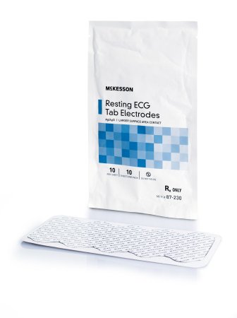 ECG Tab Electrode McKesson Resting Non-Radiolucent 100 per Pack