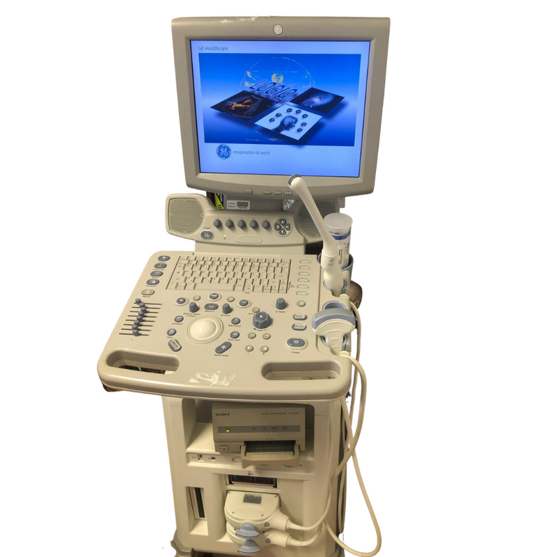 GE Logic P5 Ultrasound System w/ Printer & 2 Probes - Excellent Conditions - Refurbished