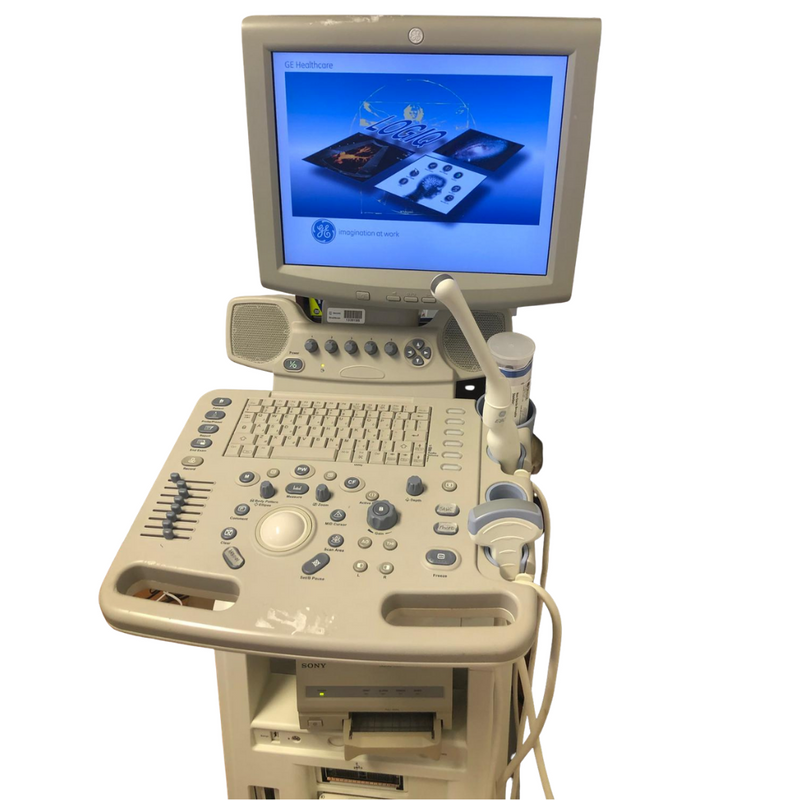 GE Logic P5 Ultrasound System w/ Printer & 2 Probes - Excellent Conditions - Refurbished