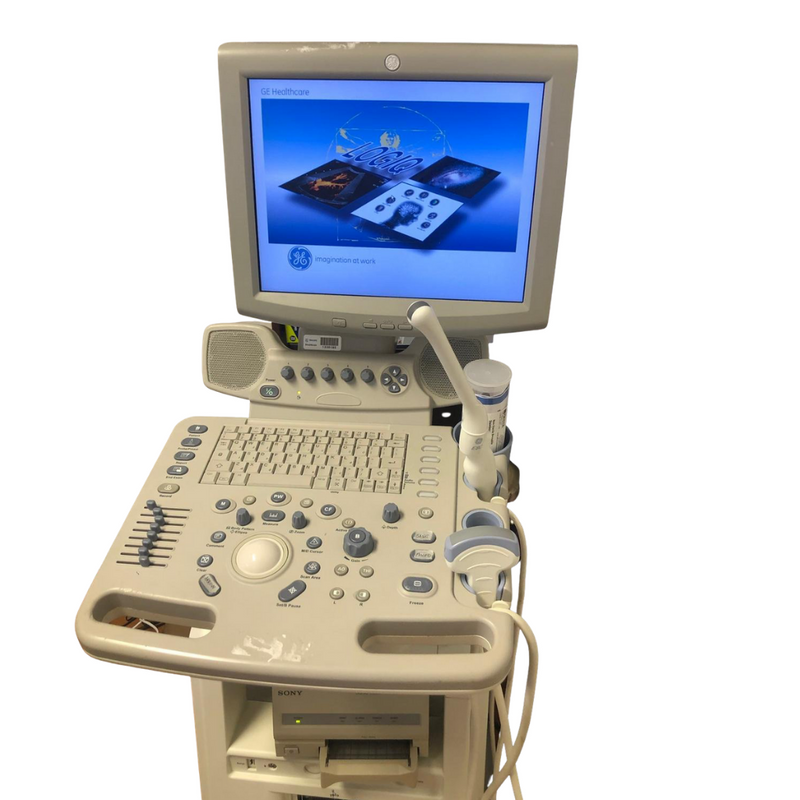 GE Logic P5 Ultrasound System w/ Printer & 2 Probes - Excellent Conditions - Refurbished