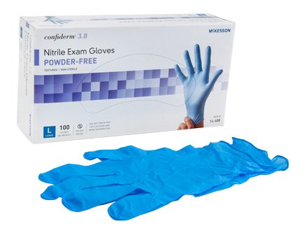 McKesson Confiderm® 3.8 Nitrile Exam Gloves| 100 Gloves/Bx | Large |