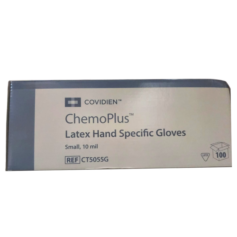 Covidien ChemoPlus Latex Hand Specific Gloves Small 100 Gloves/Box