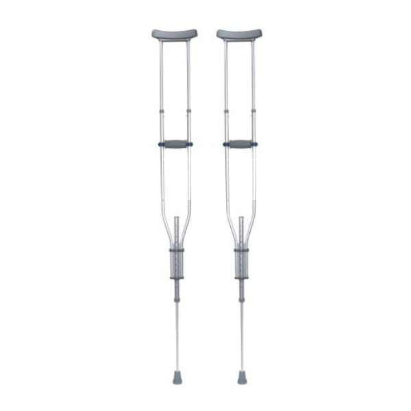 McKesson Underarm Crutches Quick Adjust Aluminum Patient 4'6" to 6'6" 6in 300lbs