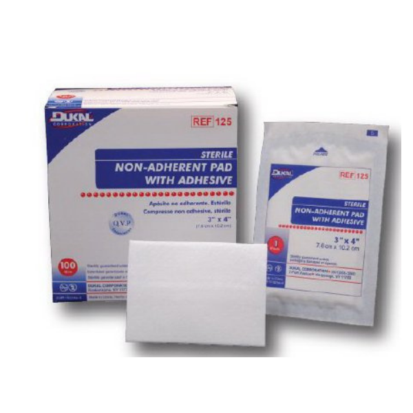 Dukal Non-Adherent Dressing Cotton 3 X 4 Inch Sterile 100/Box