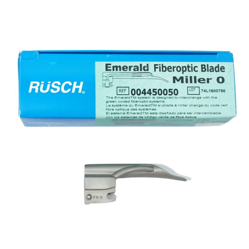 Miller Laryngoscope Emerald Fiberoptic Blade Size 0 By Rüsch 004450050