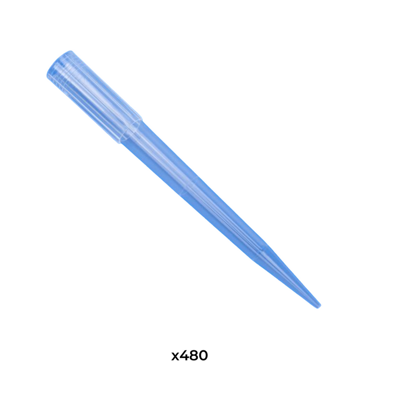 Globe Scientific 150053RFS Pipette Tip Polypropylene Low Retention Tip, Non-Sterile, Reload Stack, 100 mL-1250 mL Graduation, 84 mm Length 480/Pack