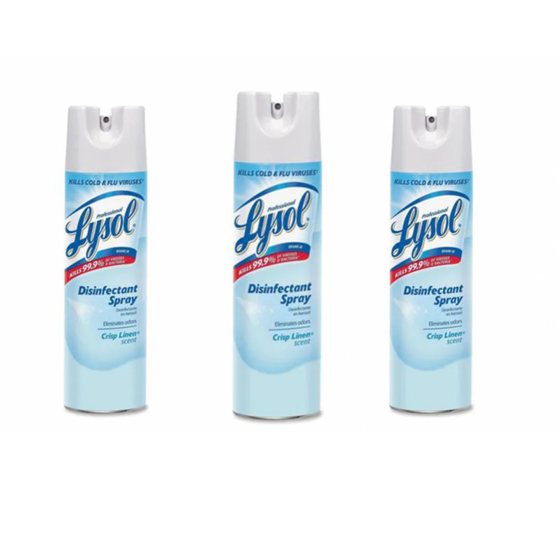 Lysol 19 oz. Crisp Linen Disinfectant Spray (3-Pack)
