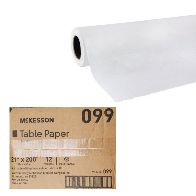 McKesson 099 Table Paper 21"x200" 12 Rolls/Case