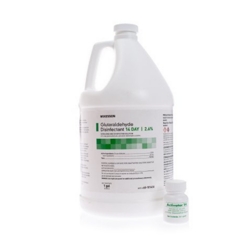 McKesson 14-Day Glutaraldehyde Disinfectant / Sterilizing and Disinfecting Solution 1 GAL