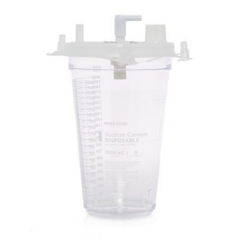 McKesson 16-43206-01 Suction Canister Disposable VAC-GARD Non-Sterile 2000 mL - 5 count