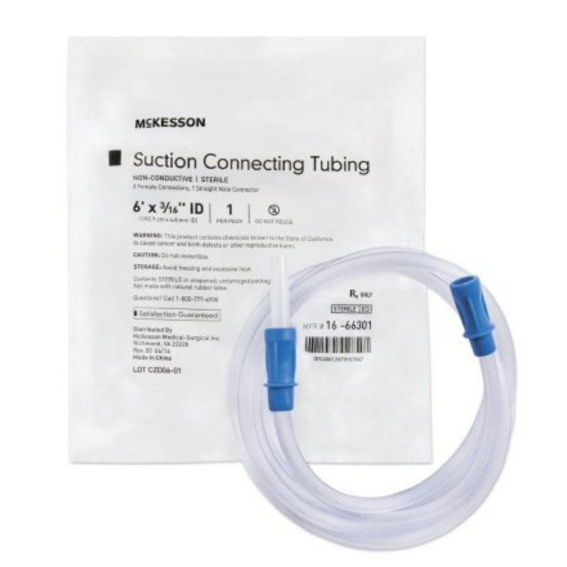 McKesson 16-66301 Suction Connecting Tubing Non-Conductive Sterile 6 ft x 3/16 in 50/Case